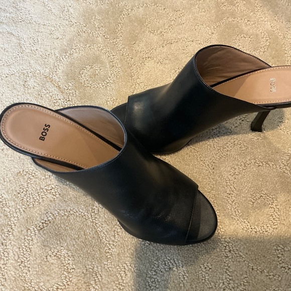 Boss Open Toe Leather Mules - Picture 4 of 8